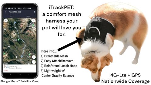 Waterproof Tracking Collars for Hunting Dogs Realtime GPS Pet Tracker Size:M