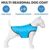 Blue Dog Winter Coat for Small Dogs Waterproof Warm Jacket for Cold Weather Snow Dog Puffer Vest Boys and Girls Adjustable XS Size