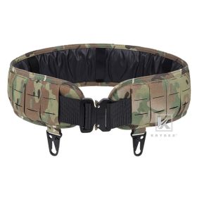 KRYDEX Tactical Laser MOLLE Orion Belt Padded Battle Belt Inner 1.75"*Outer 3" 2 in 1 Low Profile Modular Shooting Patrol Belt (Color: MC, size: M)