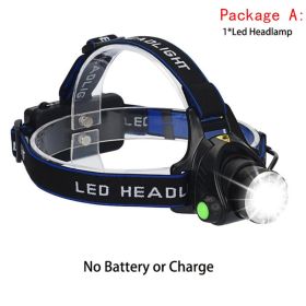 zk20 8000LM Led Headlamps Head Lights Waterproof Head Flashlight Forehead Head Headlights Torch Hunting Mining Fishing Light (Body Color: T6 LED, Emitting Color: Option A)