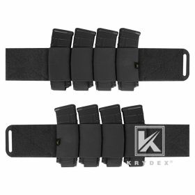 KRYDEX Elastic Cummerbund 4 x AR Magazine Pouches Stretch Cummerbund For LBT LBX FCPC Vest Accessories 2PCS/Set (Color: Black)