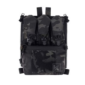 KRYDEX 500D FCPC V5 Plate Carrier Tactical Vest with Tegris Cummerbund KTAR Front Flap Backpack Hunting Paintball Men Vest (Color: BP MK)