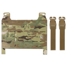 KRYDEX Tactical Laser Cut MOLLE Panel Front Flap Placard For JPC2.0 FCS SLICKSTER FCPC Vest Plate Carrier Hunting Equipment (Color: MC)